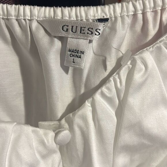 GUESS Women's Short Sleeve Meri Poplin Top Sz L NWT - Picture 4 of 8